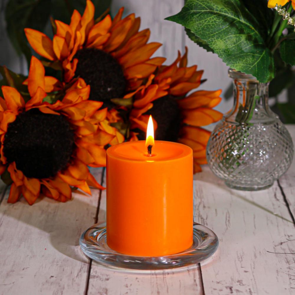 Richland Pillar Candle 3"x3" Orange