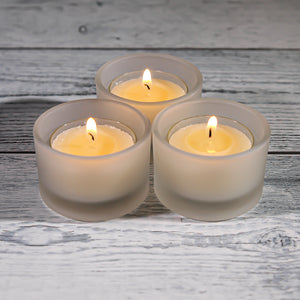 Richland Clear Cup Tealight Candles Ivory Vanilla Scented Set of 500