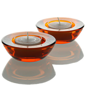 Eastland Chunky Tealight Candle Holder Amber