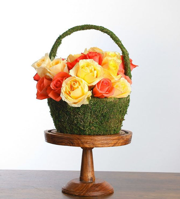 Natural Preserved Moss Purse Planter 8.75