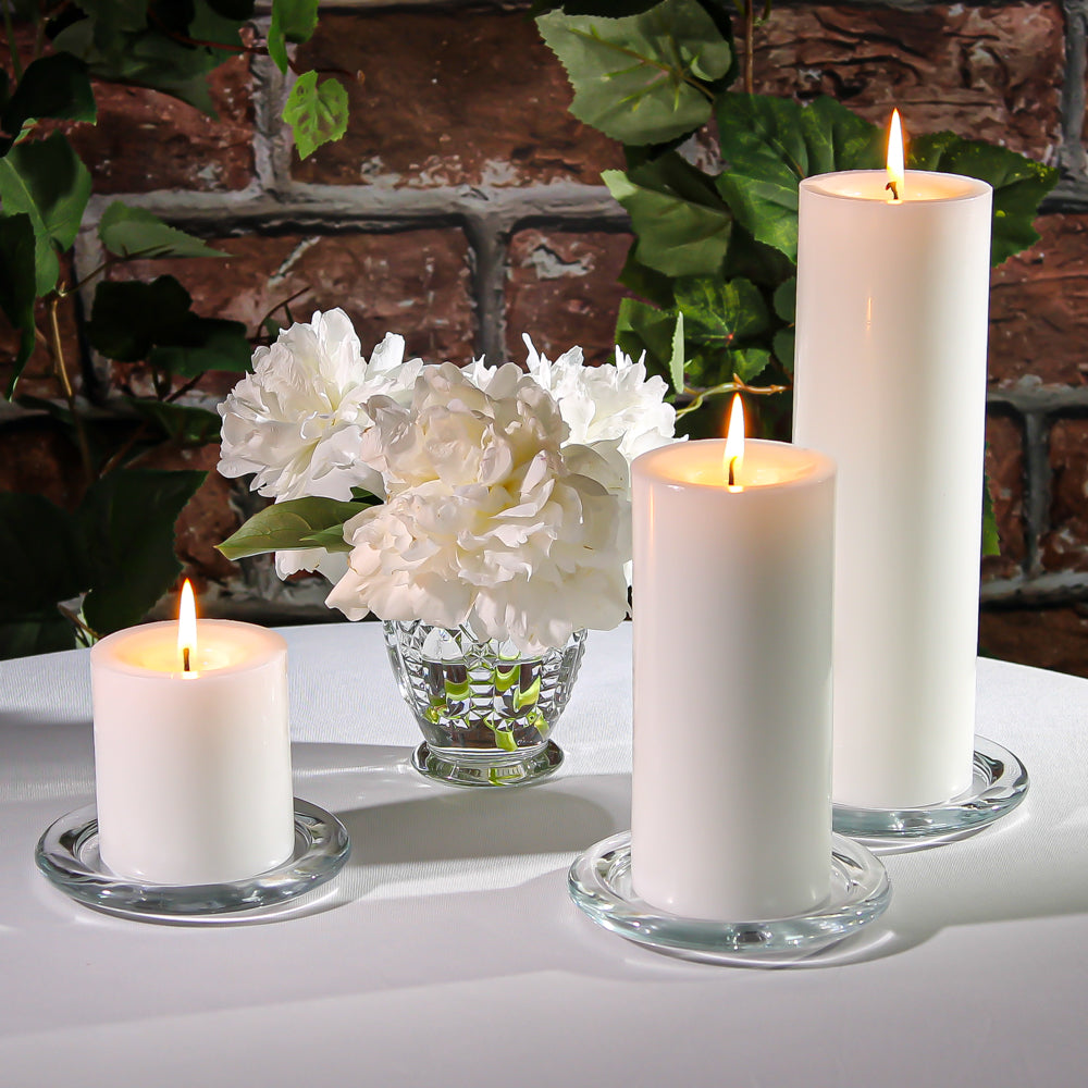 eastland pillar candle holder glass set of 36