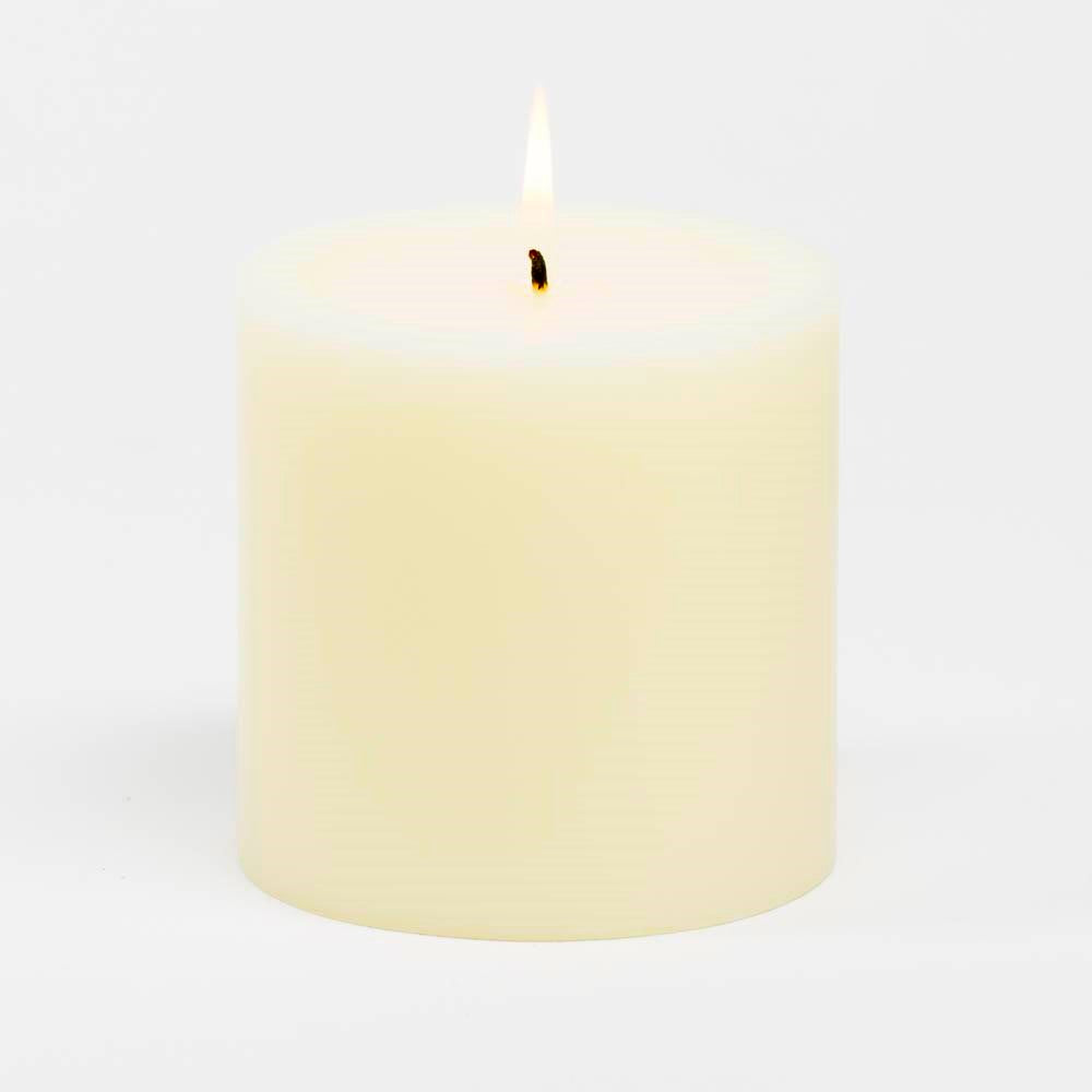 Richland 4" x 4" Ivory Pillar Candle