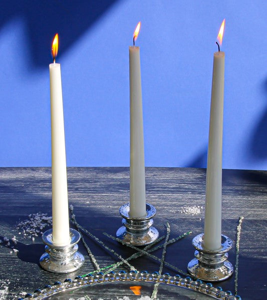 Richland Athena Taper Candle Holder & Richland 10" Taper Candles Set of 20 (Choose your color)