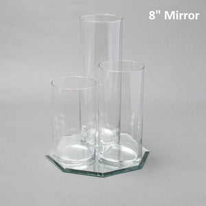 Eastland Octagon Mirror and Cylinder Vase Centerpiece Set of 48