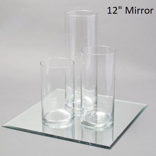 Eastland Square Mirror and Cylinder Vase Centerpiece Set of 4