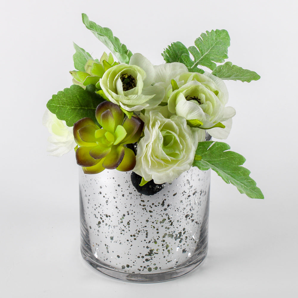 Florist Foam Cylinder with White Compote Bowl