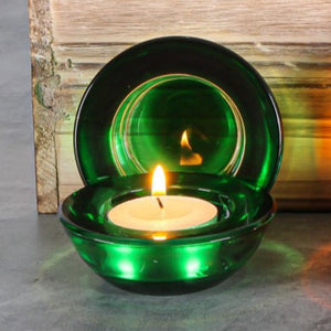 Eastland Chunky Tealight Candle Holder Green Set of 12