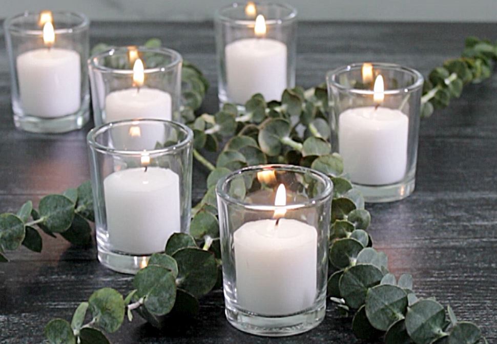 Unscented votive shop candles