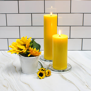 Richland Pillar Candles 3"x6" Yellow Set of 12