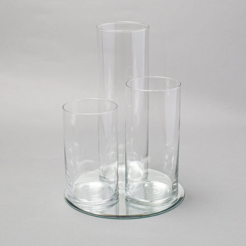 Eastland Round Mirror and Cylinder Vase Centerpiece Set of 48