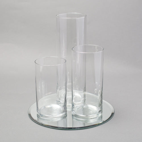 Eastland Round Mirror and Cylinder Vase Centerpiece with Richland