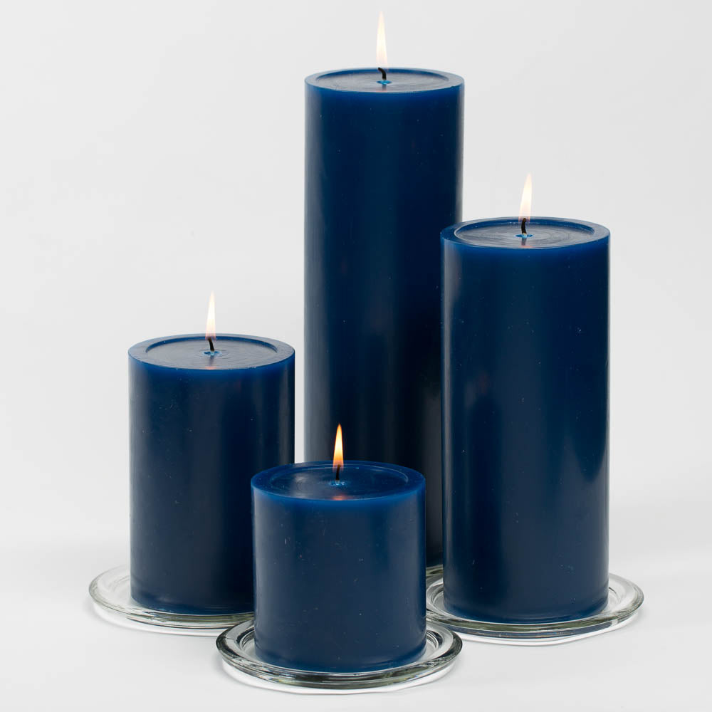 richland 4 x 9 navy blue pillar candle