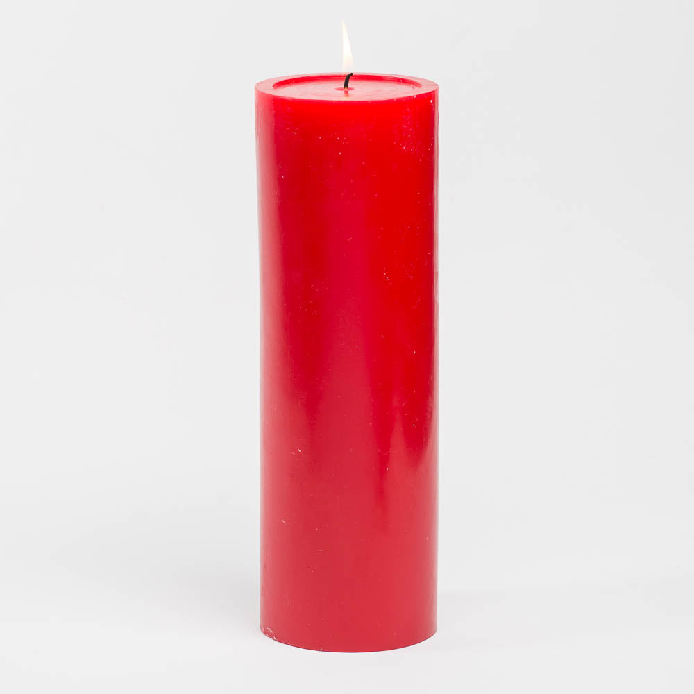 richland 4 x 12 red pillar candle