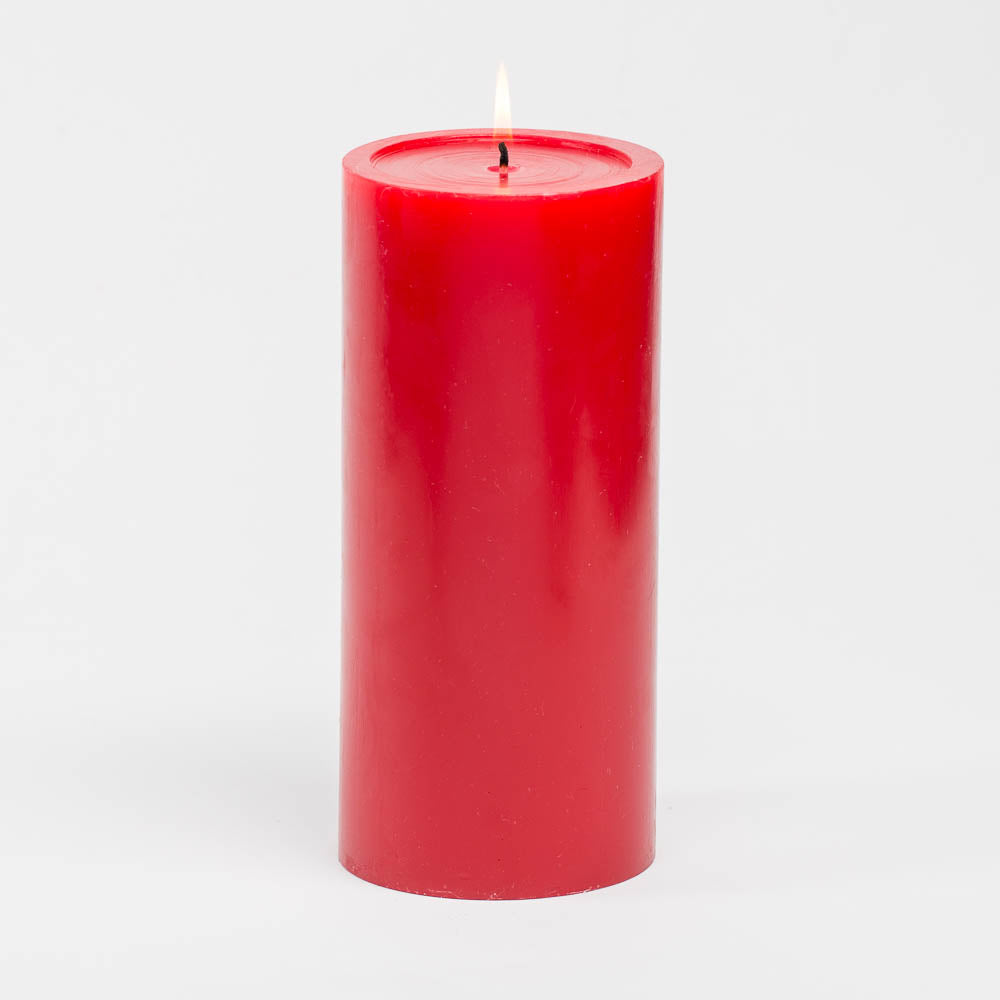 Richland 4" x 9" Red Pillar Candles Set of 6