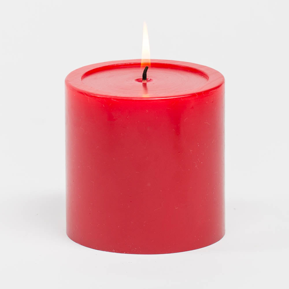 Richland 4" x 4" Red Pillar Candles Set of 6