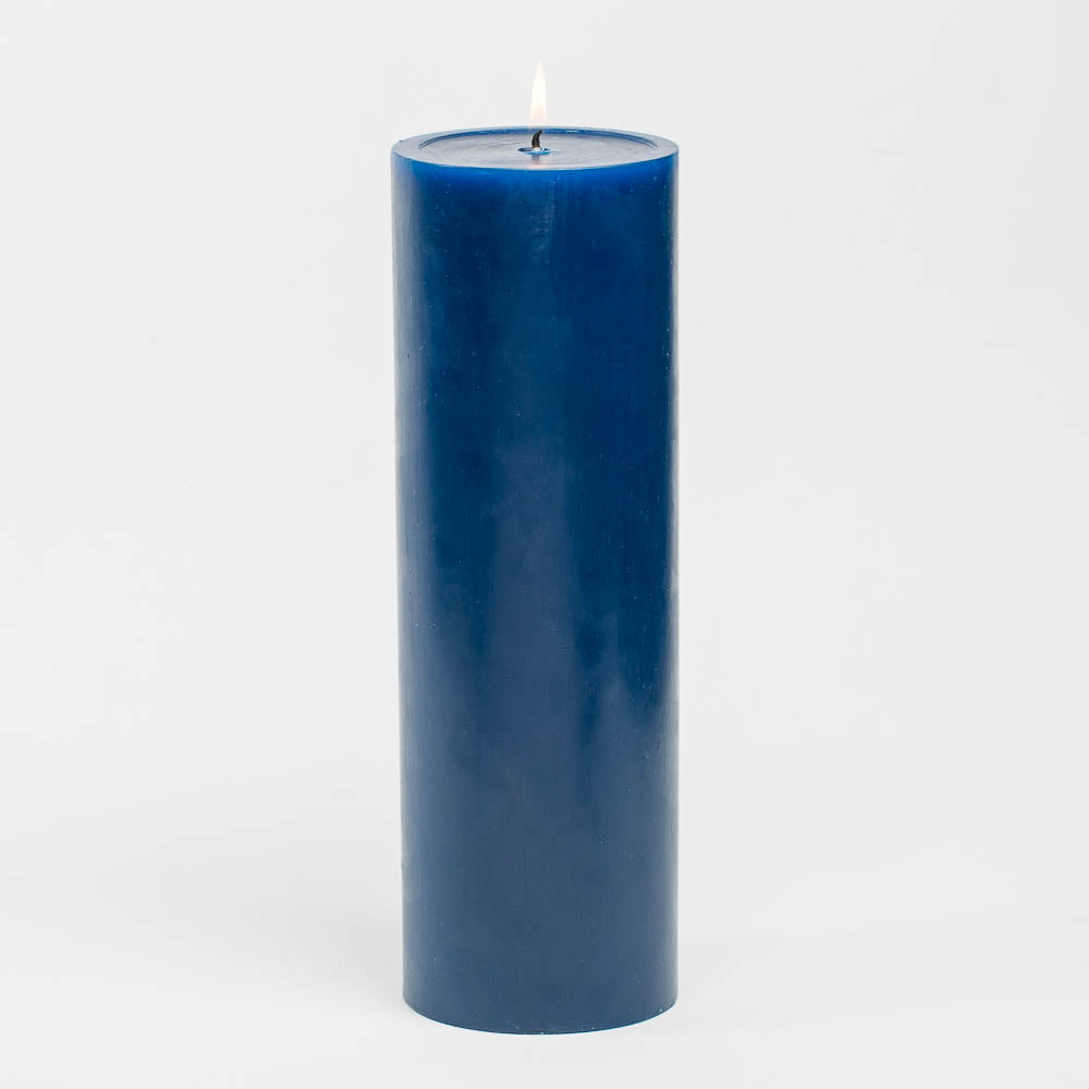 Richland 4" x 12" Navy Blue Pillar Candle Set of 6