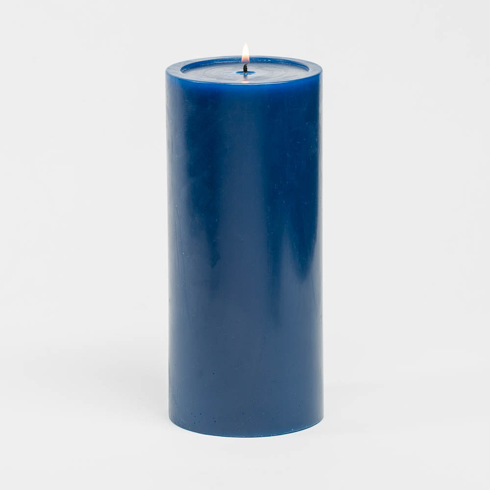 richland 4 x 9 navy blue pillar candle