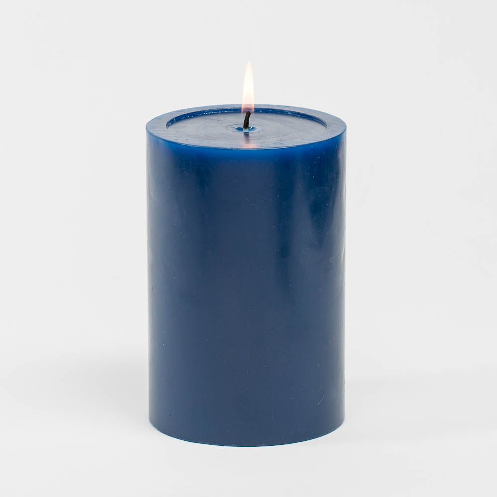 Richland 4" x 6" Navy Blue Pillar Candles Set of 6