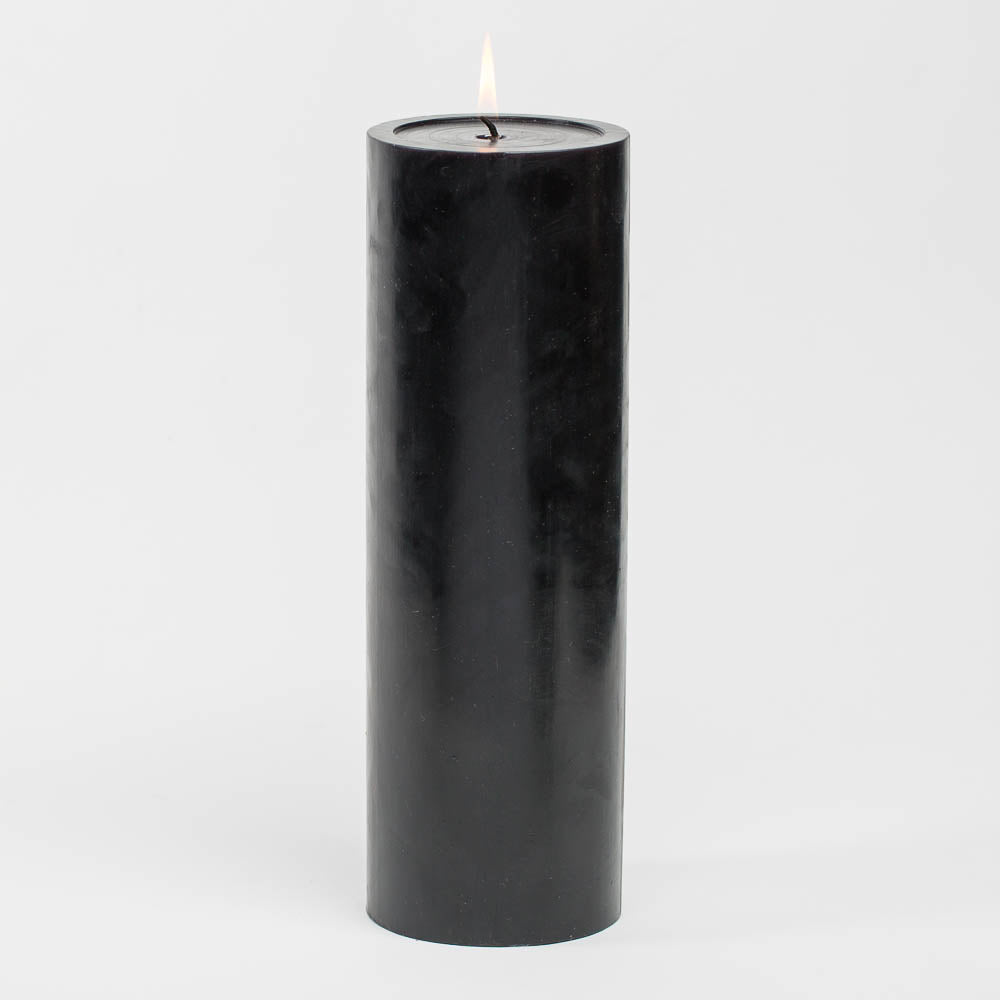 Richland 4" x 12" Black Pillar Candle Set of 6