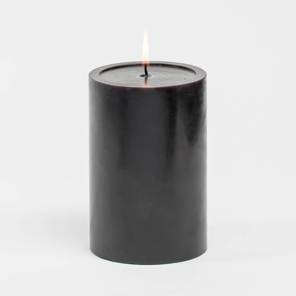 Richland 4" x 6" Black Pillar Candles Set of 6