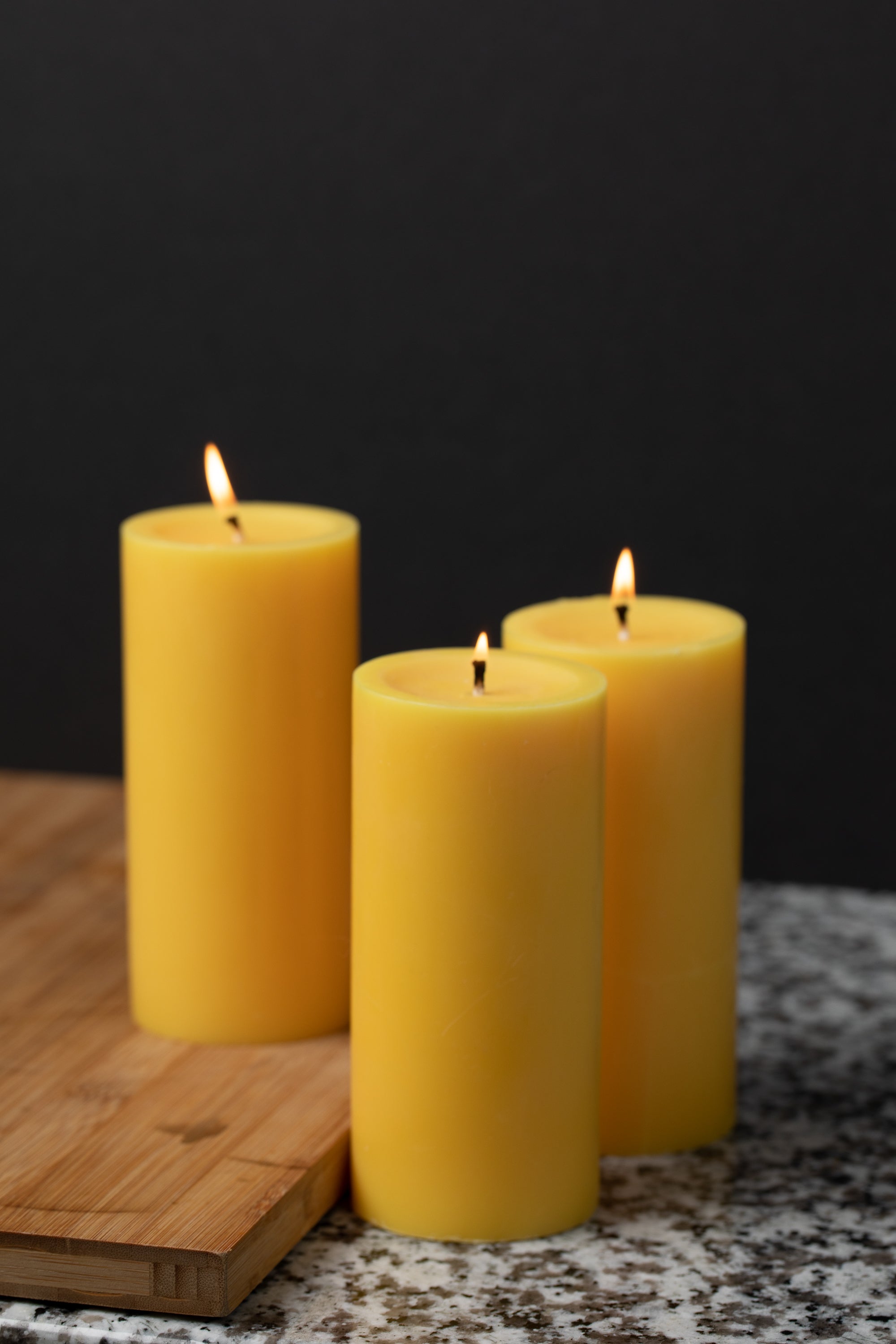 Richland Pillar Candles 3"x6" Yellow Set of 24