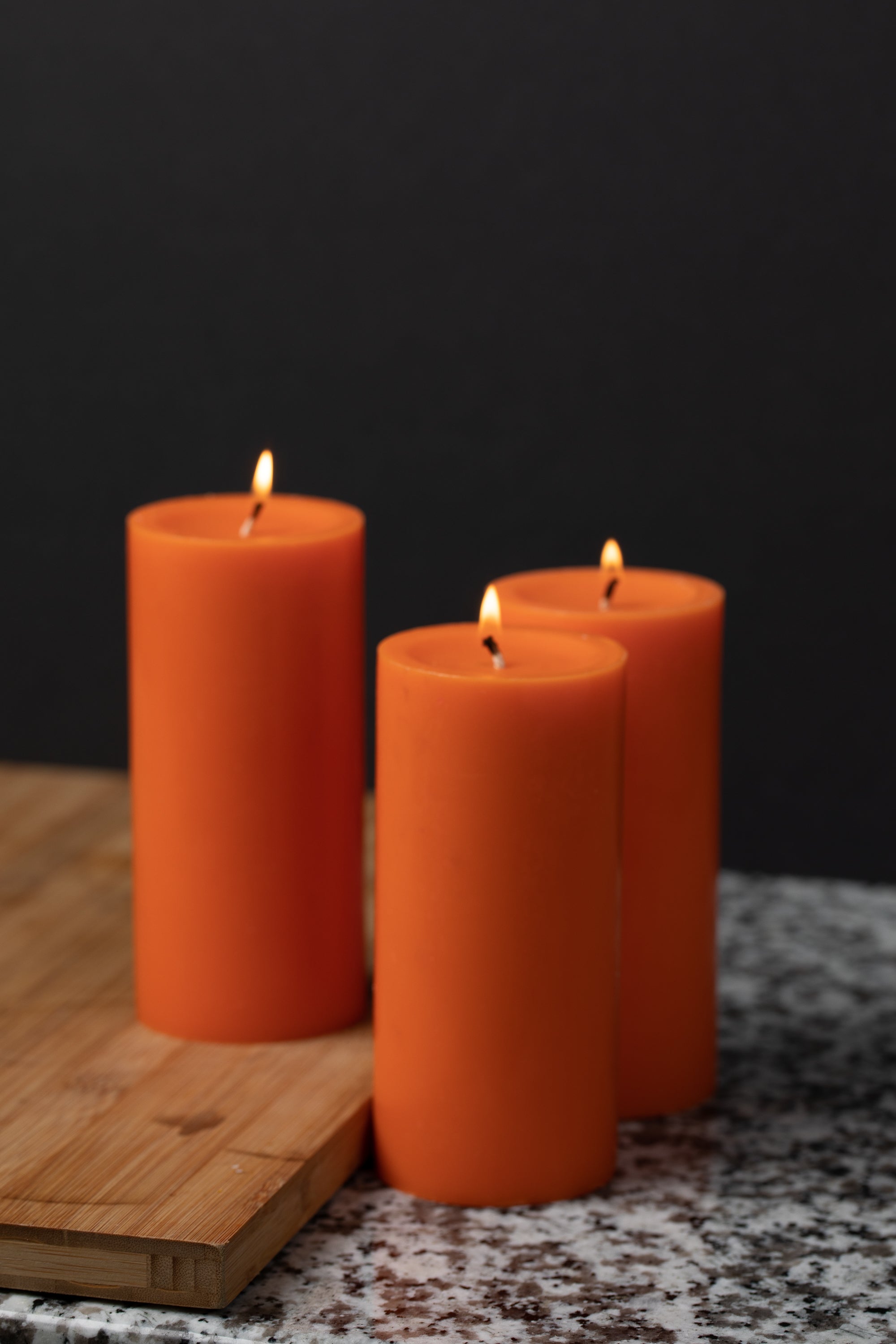 Richland Pillar Candles 3"x6" Orange Set of 6