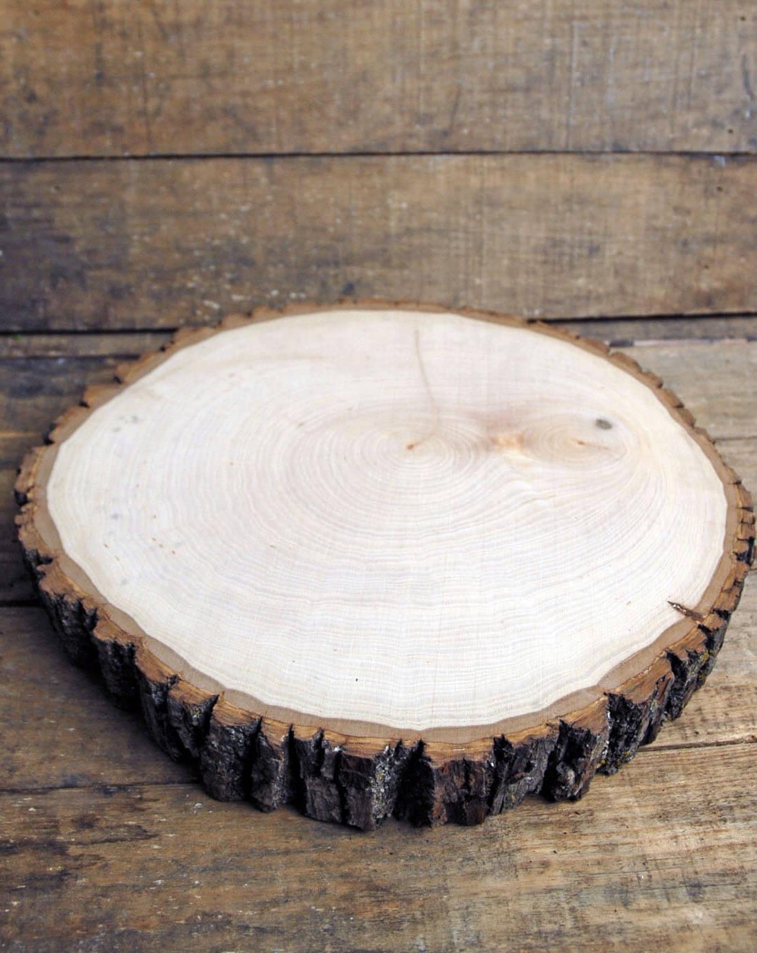 3 Pcs Large Wood Slices For Centerpieces, Wood Rounds For Wedding
