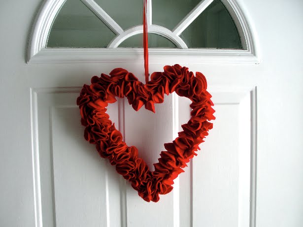 SET of 2)-Styrofoam Heart Wreath - 12 inch