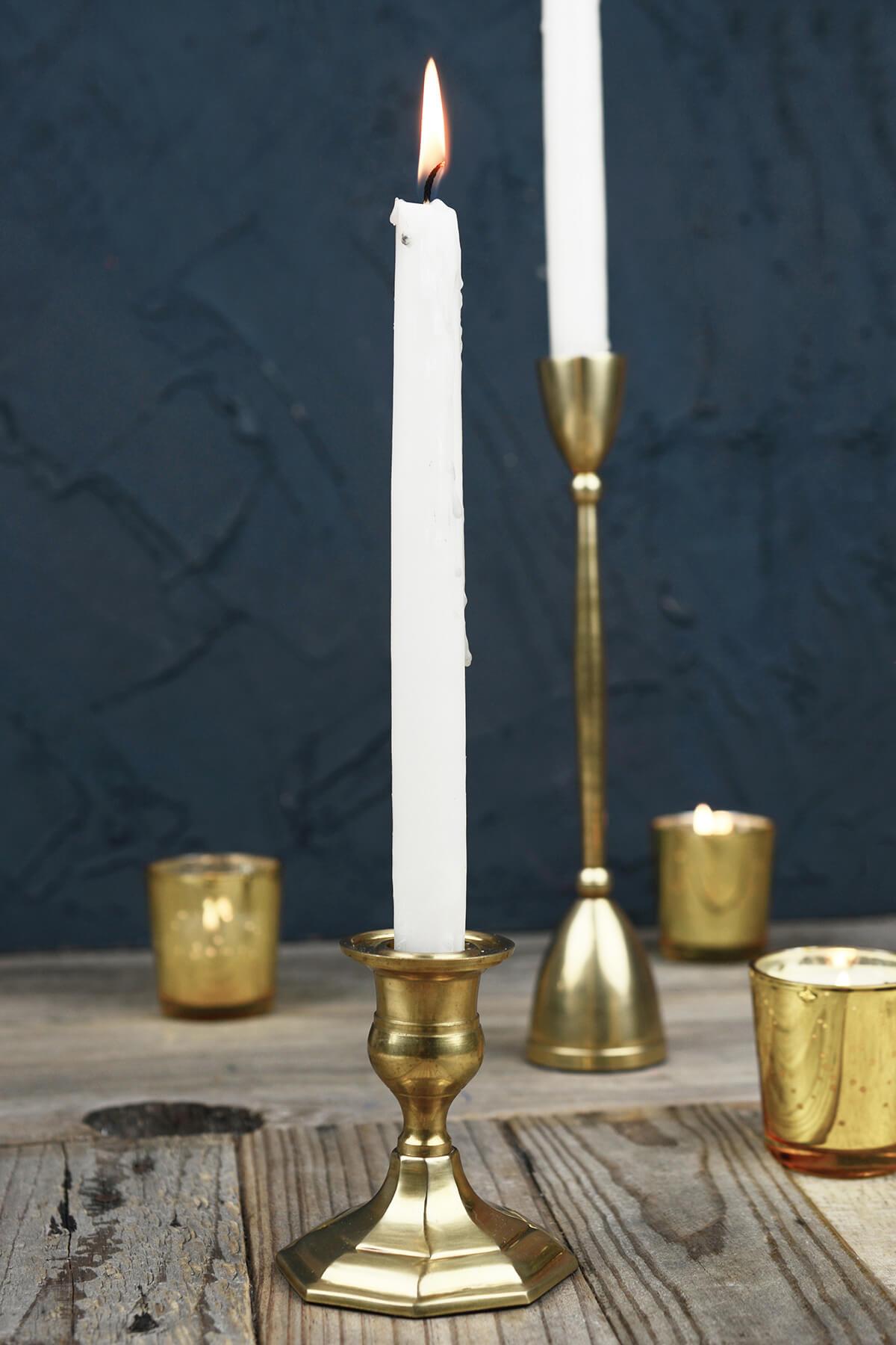 Taper Candle Holder | Antique Brass