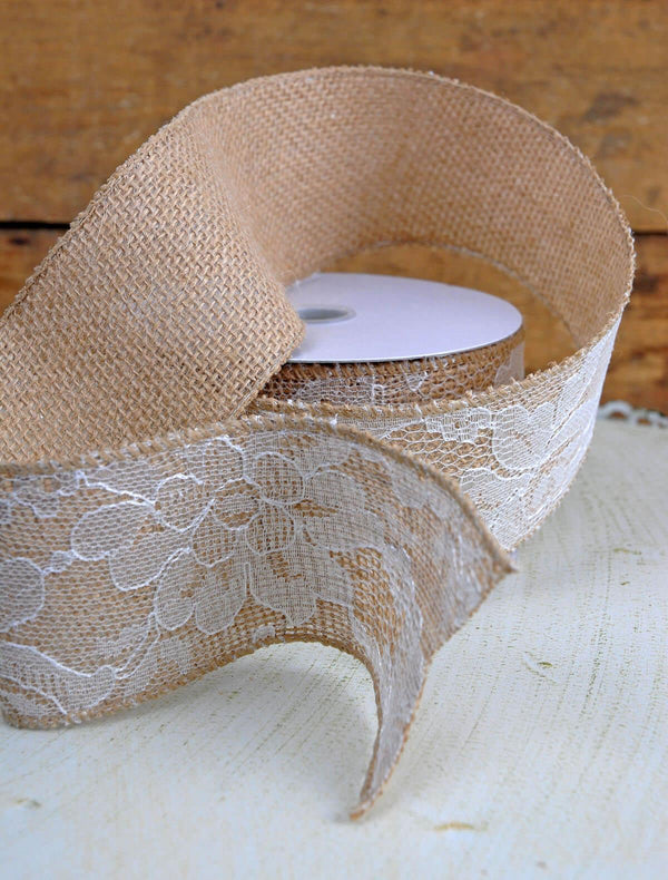 Lace Ribbon 2in x 25yds Ivory - Save-On-Crafts