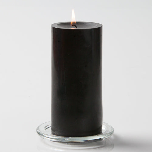 Richland Pillar Candles 3"x6" Black Set of 6