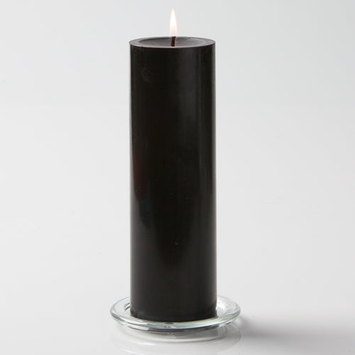 Richland Pillar Candles 3"x9" Black Set of 6