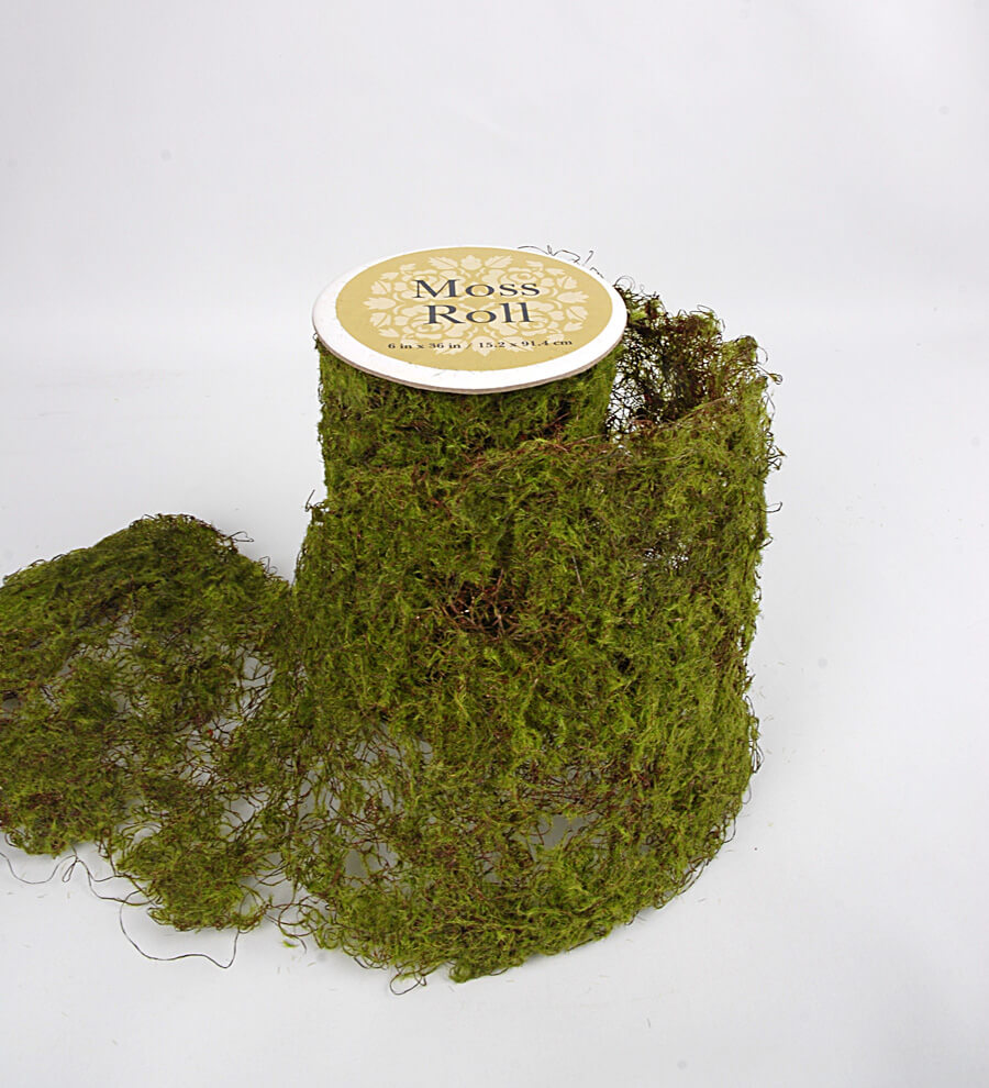 Artificial Moss Sheet, 12'' x 8 3/4'', Green, Craft Supplies from Factory Direct Craft